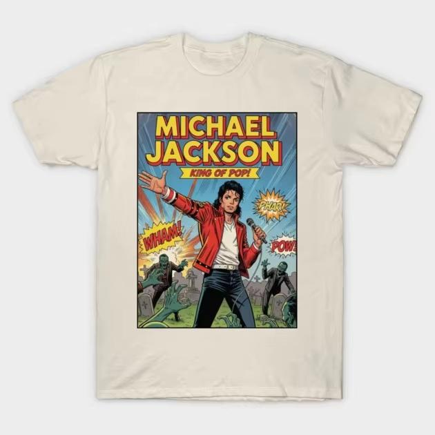 2026 New King Of Pop Michael Jackson Print Unisexs Crew Neck Cotton Short Sleeve Loose Fashion Unisex And Unisex Comfortable TShirt