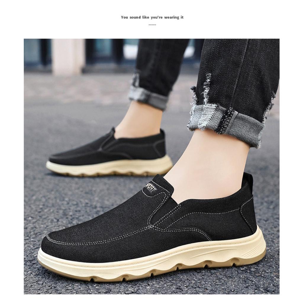 Men's Shoes In Summer, Breathable Old Beijing Cloth Shoes, Lightweight and Casual Shoes with Shallow Mouth, Single Shoe Men's Shoes