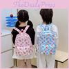 Cute Pudding Capybara Milk Tea Checkered Cartoon Pattern Children Backpack For School Use