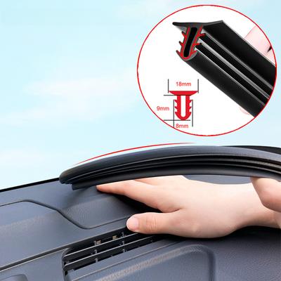 Car Dashboard Seal Strip 1.6m Front Windshield Gap Noise Insulation Shockproof Strips Dashboard Sealing Weatherstrip