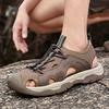 Men's Sport Sandals Comfortable Breathable Outdoor Lightweight Beach Sandals Soft Soled Closed Toe Trail Walking Casual Sandals
