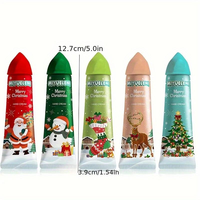 Zestaw kremów do rąk Christmas Edition, 5 szt. Formuła nawilżająco-odżywcza, nietłusty, ale odświeżający