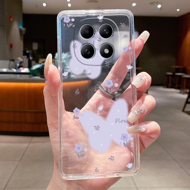 For Xiaomi Poco M8 Pro Casing Clear Luxury Fashion Butterfly Flowers Soft Silicone TPU Case For PocoM8 PocoM8Pro 5G Shell Cover
