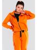 Cotton Zip-up Sweatshirt, Orange L/XL