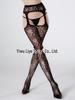 Anti-Snag Open Crotch Black Fishnet Sexy Jacquard Stockings