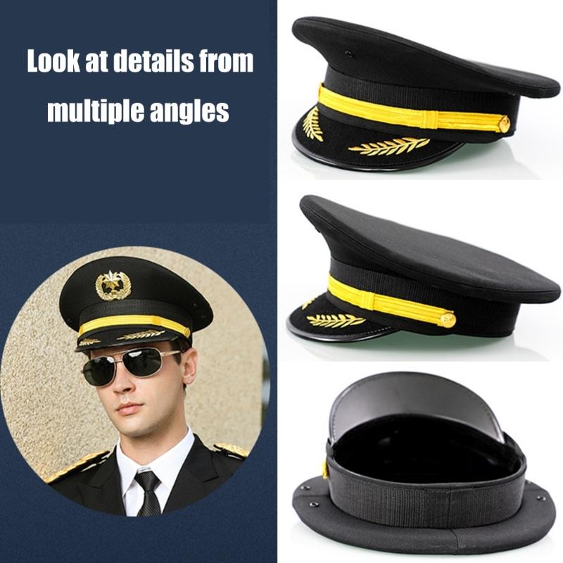 Roleplay Uniform Hat Unisex Adult Security Guard Hat Party Gathering Hat Wide Brimmed Hat