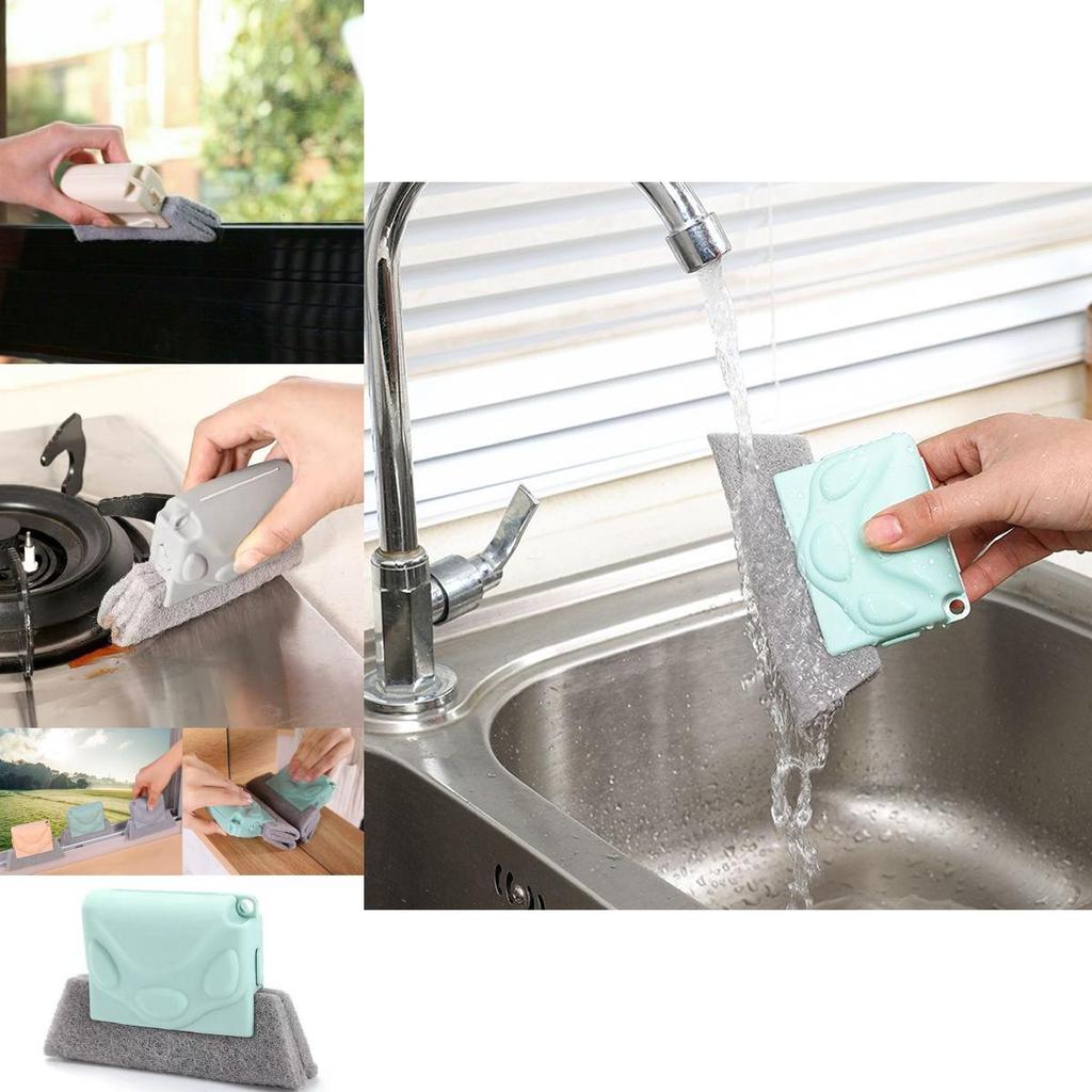 Eco-friendly Window Door Track Cleaning Brush With Durable Scouring Pad For Efficient Dust Removal