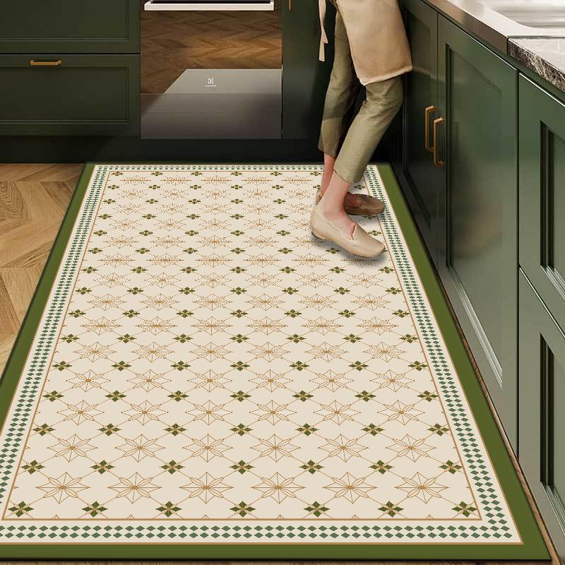 Balcony Kitchen Floor Mat PVC Waterproof Oil-proof Non-slip Carpet Disposable Wipeable Carpets Large-area Dirt-resistant Rugs