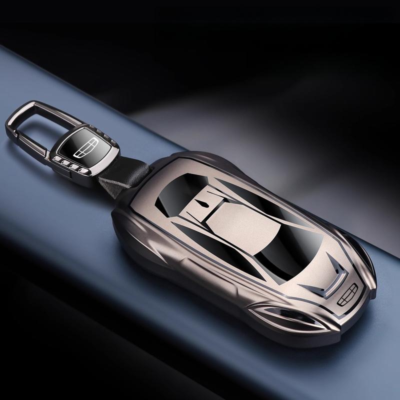 Car Remote Key Case Metal for Geely Monjaro L Boyue L Starry Emgrand Binrui Cool Coolray Key Holder Protector Shell Keychain Fob