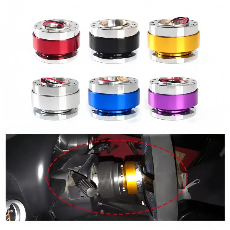 Car Modification Quick Release Steering Wheel Hub Adapter 6 Hole Snap Off Boss Kit Aluminium