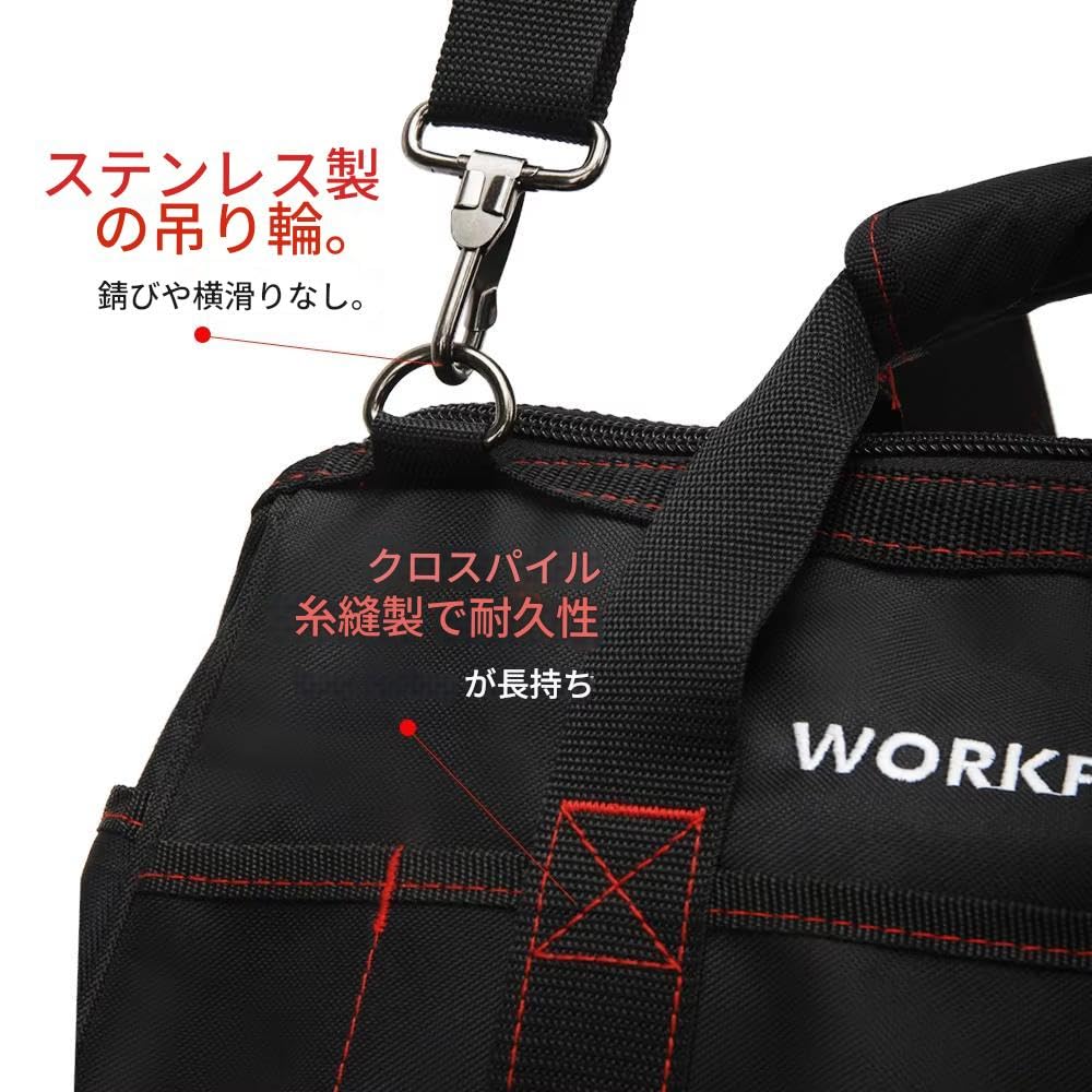 zmart WORKPRO 18 inch 46 cm Tool Bag 600D Tool Holder Tool Box Tool Box Repair Bag
