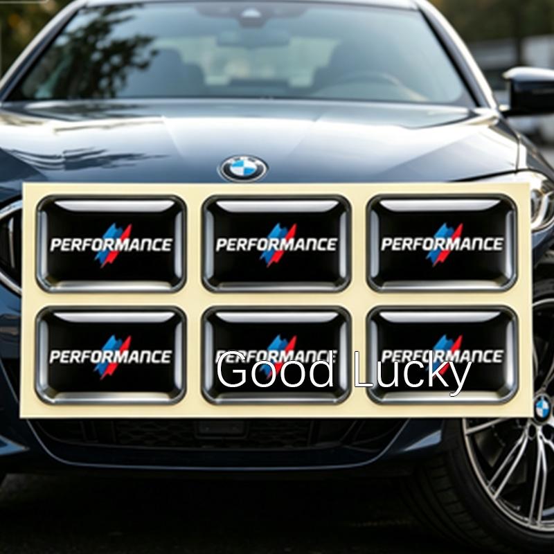 Custom 4Pcs Car Steering Wheel Emblem Badge Stickers Interior Styling For BMW F/G/E Series Motorcycle Modification