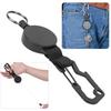 Retractable Key Chain Stainless Steel Wire Fishing Antilost High Elasticity Webbing