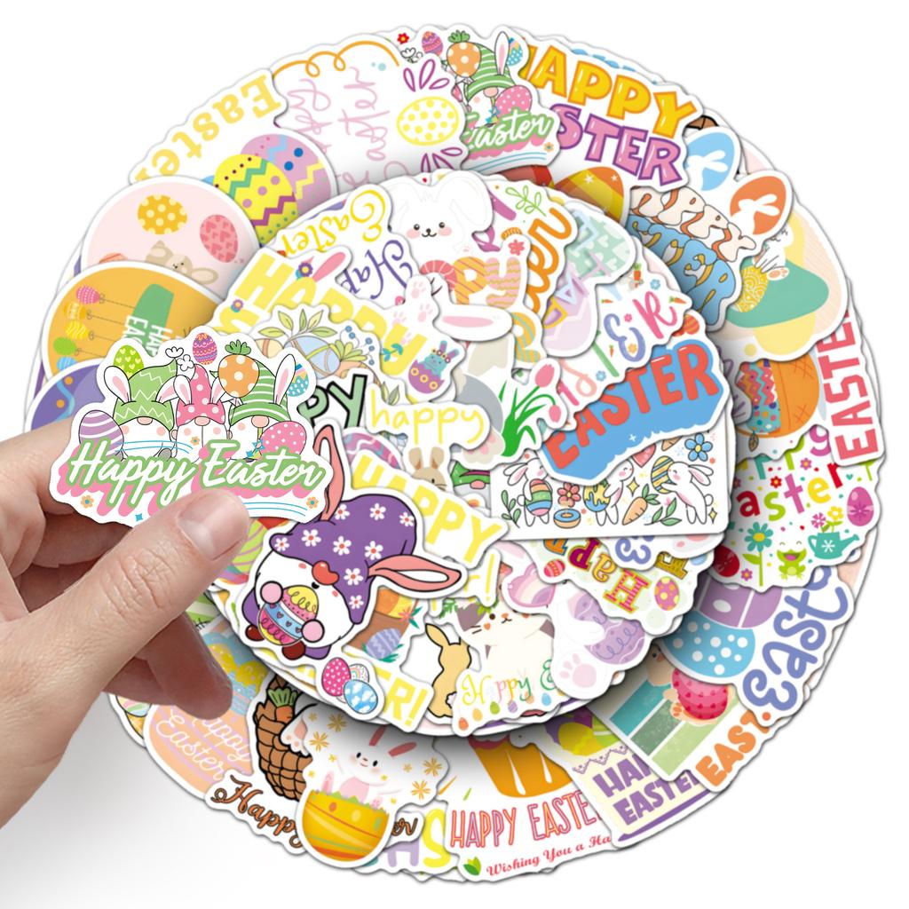 50 Easter Graffiti Stickers Personalized Cartoon Holiday Decoration Mobile Phone Water Cup Suitcase Stickers