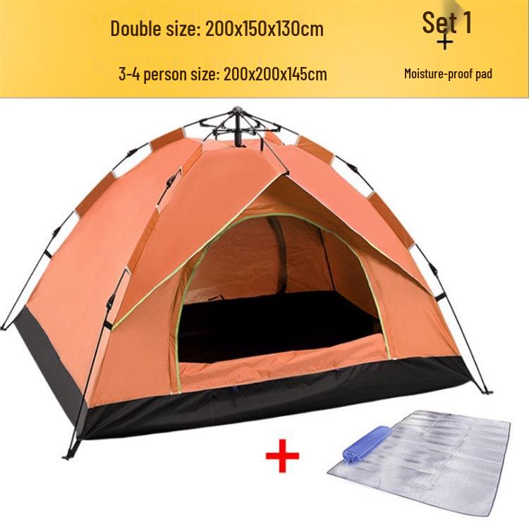 

Двухслойная автоматическая палатка для 2-4 человек - Идеально подходит для кемпинга, пляжа и путешествий 3-4 Person