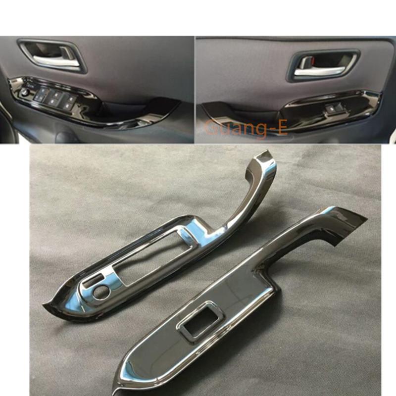 Sticker Front Door Window Glass Panel Lift Switch Button Frame For Toyota Noah Voxy 80 Series 2015 2016 2017 2018