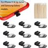 USB C Anti Loss Port Cover Set,Silicone Dust Plug with Detachable Adhesive For iPhone 15 & Up Series and Samsung Galaxy Models.