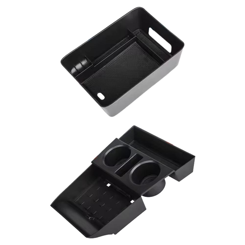 For Santa Fe MX5 Car Center Console Armrest Storage Box Tray With Cup Holder Auto Insert Glove Pallet Organizer Under Tools