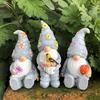 3 Pezzi Resina Figure Elfo Senza Volto Stile Country Americano Artigianato per Giardino Scrivania Ingresso Decorazioni Piante in Vaso
