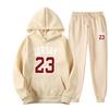 Trendy Hoodie With Velvet Men Women Loose Set