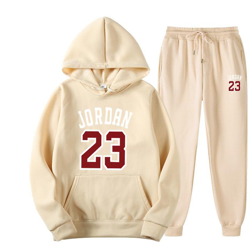 Trendy Hoodie With Velvet Men Women Loose Set