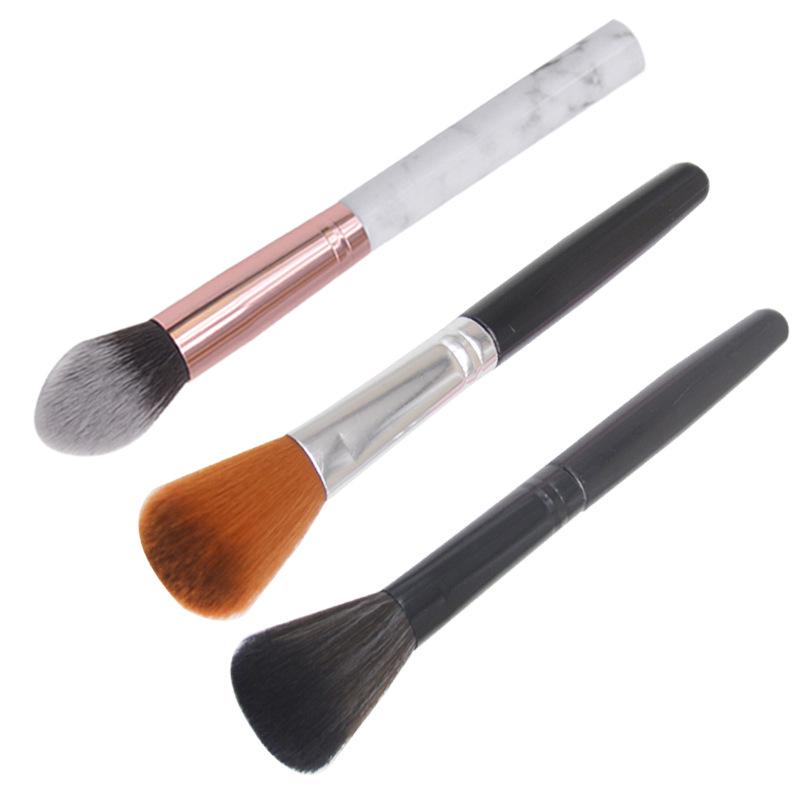 Marble Pattern Makeup Brush: Blush, Powder, Highlighter, Dusting - In Stock