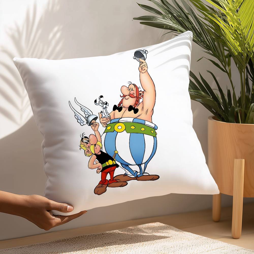 Adventure Comic A-Asterix O-Obelix Pillow Case Plush Fabric Soft  Pillowcase Double Sided Print Cushion Cover Household Gifts
