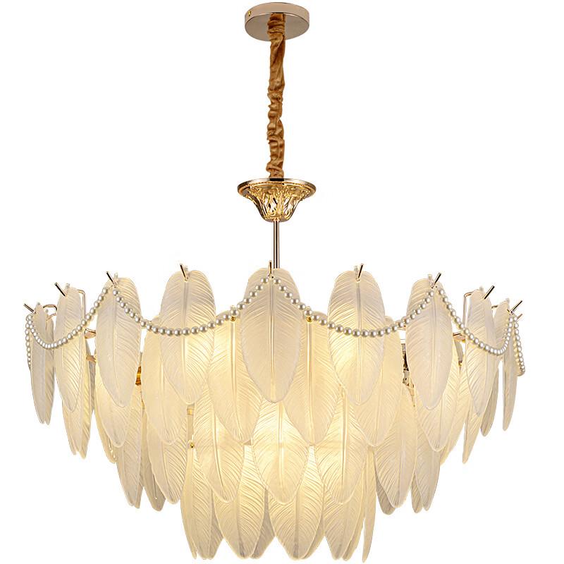Oeny Feather Glass Bedroom Chandelier