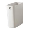 Small Trash Can PP TPR Plastic Wastebasket Slim Open Top Garbage Container Bin for Bathroom Office Bedroom Kitchen White