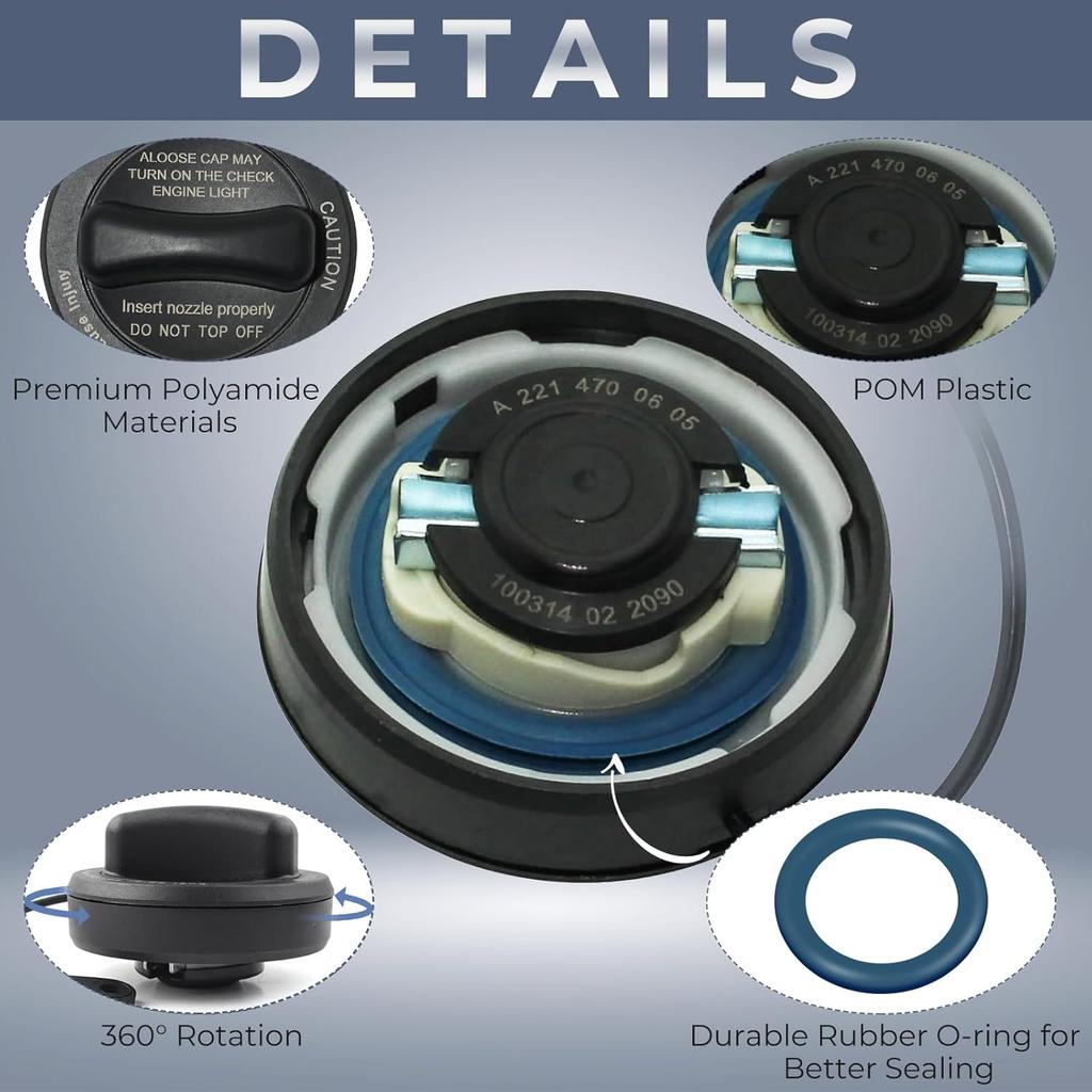 Gas Cap Fuel Cap For Mercedes Benz C CL CLK CLS E G GLK AMG S SL SLC SLK C230 C240 C250 C280 C300 C320 C350 E320 E350 E400 E500 E550 G500 G550 S400