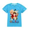 A905 Kids Boys Girls Luffy One Piece Printed Casual Short Sleeves T-shirt