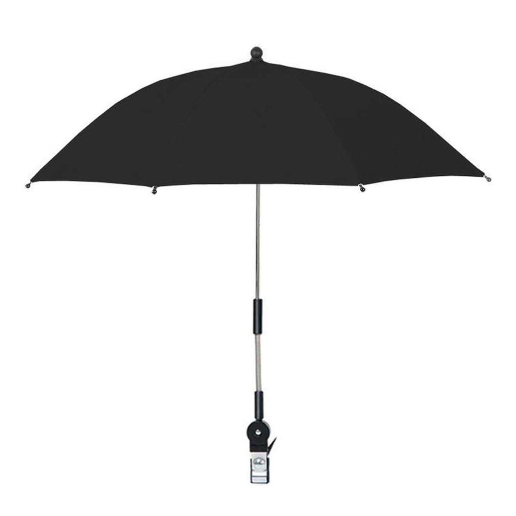 D5 Adjustable Sun Umbrella Chair With Clip Baby Stroller Sunshade Umbrella (Umbrella Height 55cm Can Cover A Diameter Of 83cm)