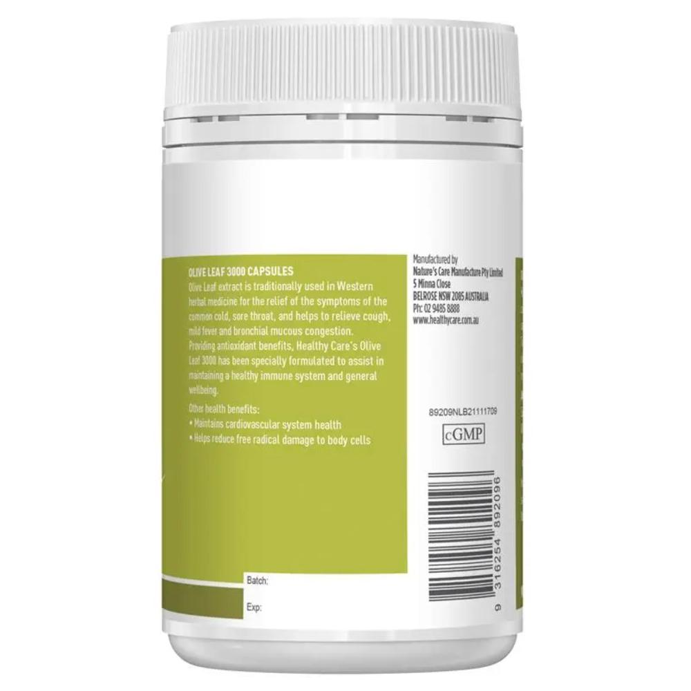 Healthy Care Olive Leaf Extract 3000mg 100 Capsules x 6