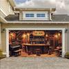 1 piece, Wild West Bar Party Banner - Indoor and Outdoor Decoration, Autumn West Theme Party Garage Door Background Cloth