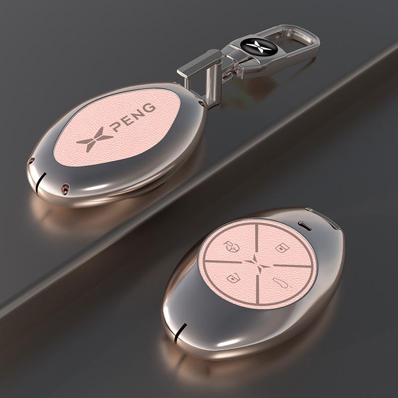 For Xpeng P7 P7i P5 G6 G9 G3 2024 2025 2026 Car Key Case Zinc Alloy Keychain Cover Key Fob Shell Buckle Protector Accessories