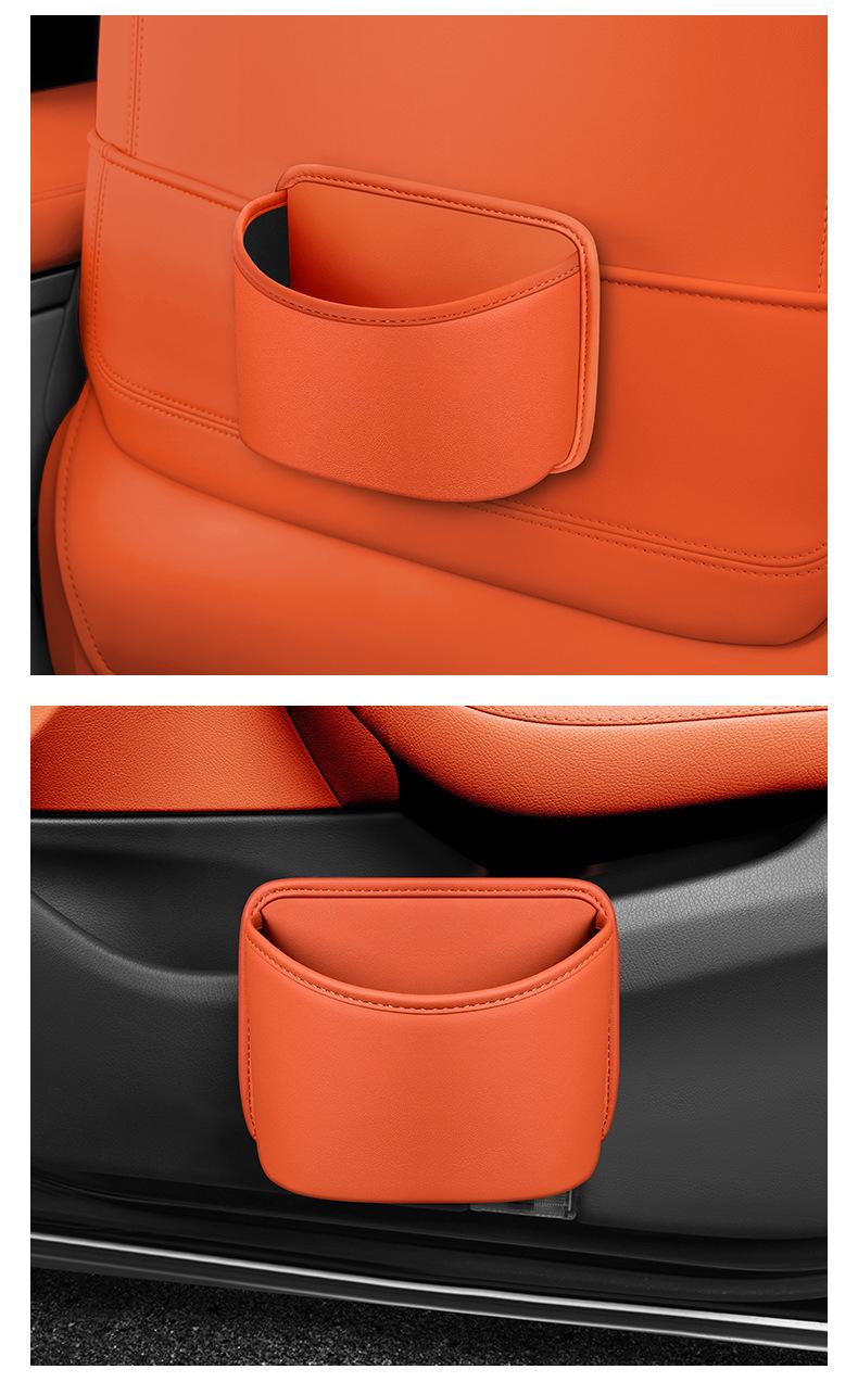 Car Door Side Organizer: Multi-functional Storage, Cup Holder, and Trash Can. оранжевый