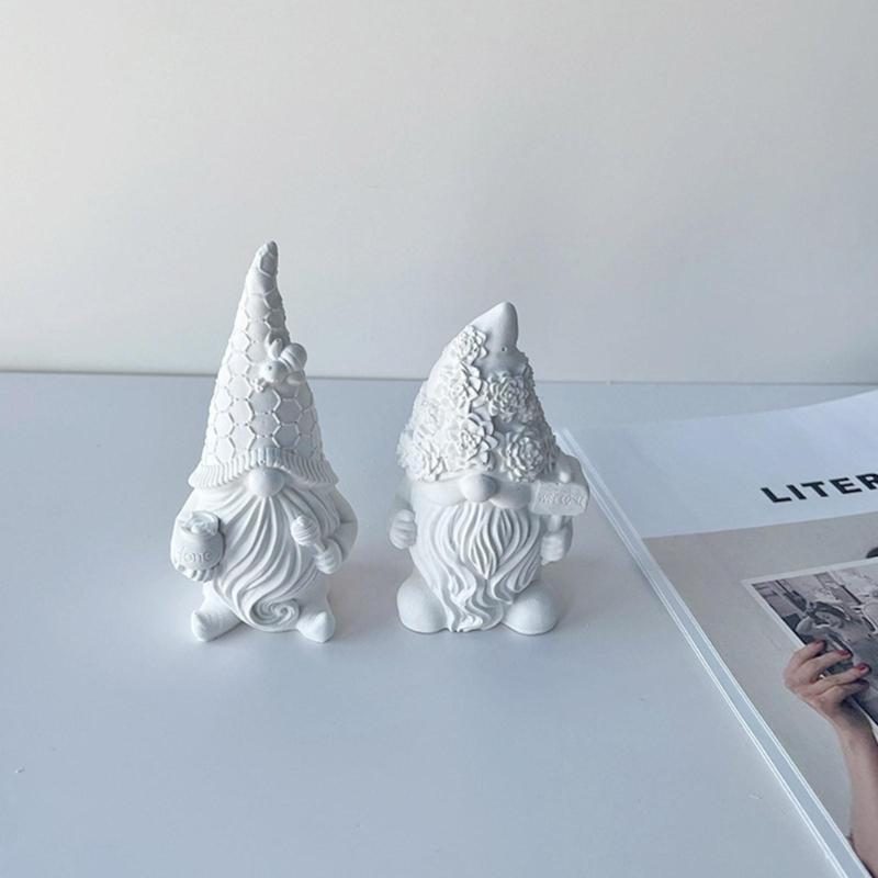 Silikon Kalıp Gnome Kalıp 3D Gnome Kalıp Epoksi Cüce Alçı Kalıp Sabun Gnome Reçine Kalıpları Noel Ev Dekorasyonu