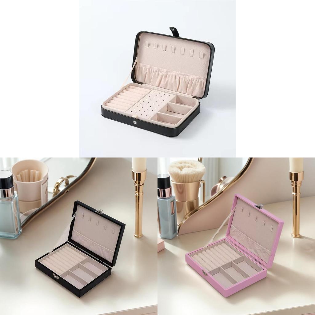 Jewelry Storage Box With Leather Cover For Travel And Gift Giving