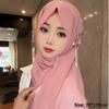 Gauze Head Wraps Long Islamic Headscarf Elegant Plain Hijab