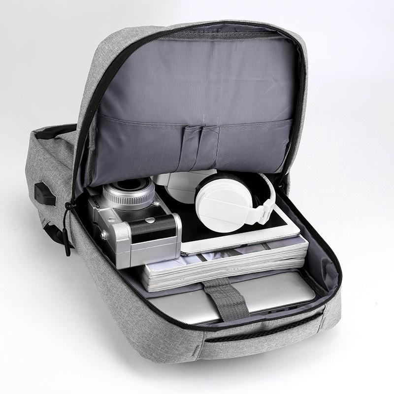 Business Laptop Backpack Large Capacity Usb Waterproof Film Backbag Casual Bag Men