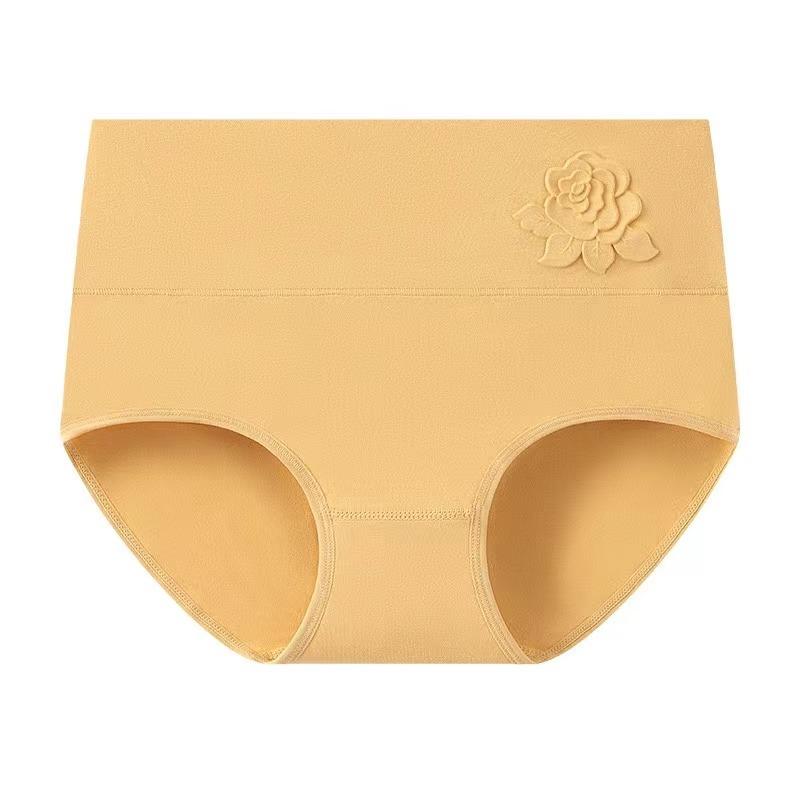 

1 шт./комплект нижнего белья с высокой талией, хлопковые трусики, женские утягивающие сплошные трусы больших размеров, женское дышащее нижнее белье 3XL абрикосовый
