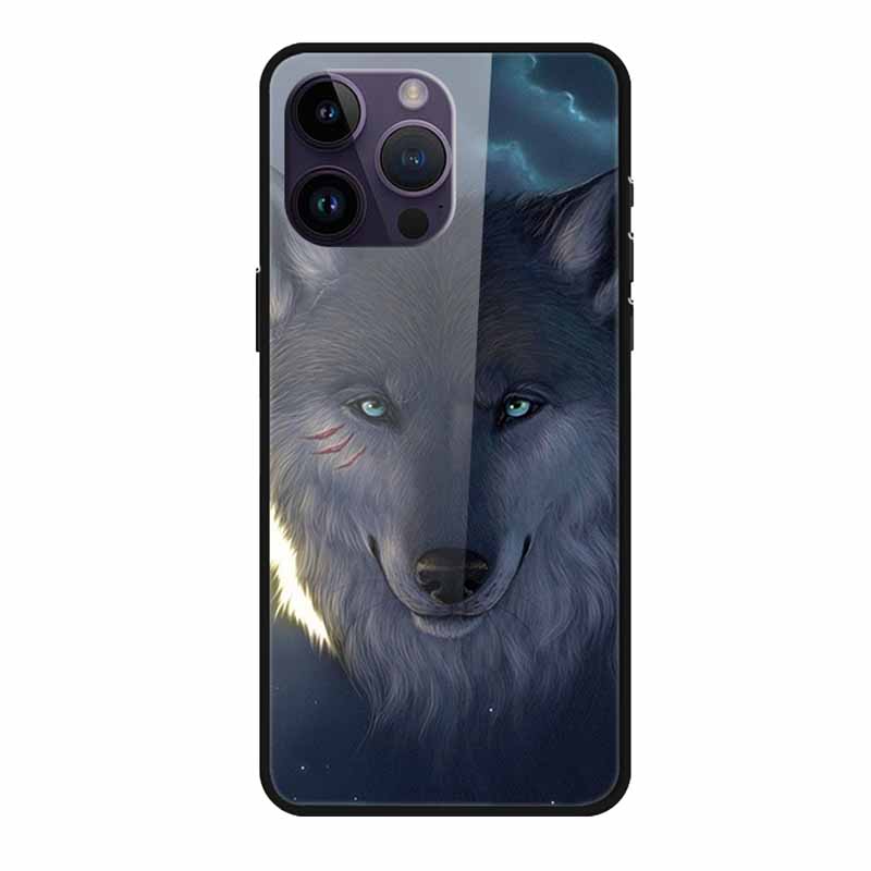 Glass Back Cover For iphone 16 Pro Max Phone Case 16Pro Max Hard Tempered Glass Case For iphone 15 Pro Max Case Soft TPU Bumper