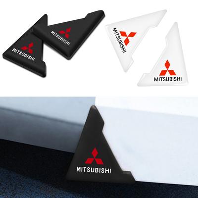 2pcs Car Door Corner Protective Cover Sticker Silicone Door Guard Covers For Ralliart Lancer 10 L200 Outlander Pajero