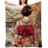 Kimono Japanese Throw Blanket Kid'S Bed Covers Picnic Decorative Sofa Blankets