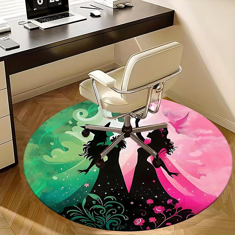 Witch Chair Mat Round Rug Office Carpet, Non Slip, Suitable for Living Rooms, Bedrooms,Decor1205921a