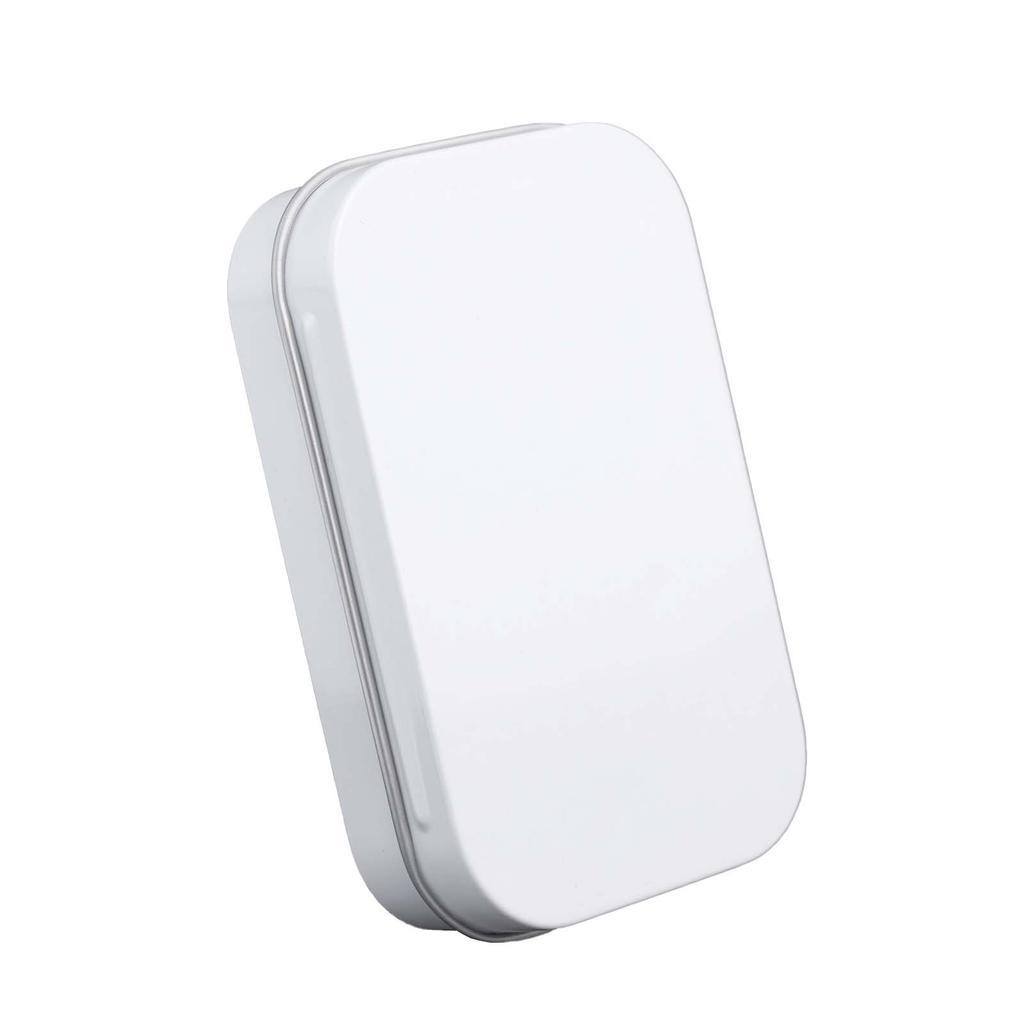 Metal Rectangular Mini Empty Tin Box Tinplate Bin Jar Flip Hinged Container 95x60x20mm Jewelry Candy Xmas Gifts Storage Cases