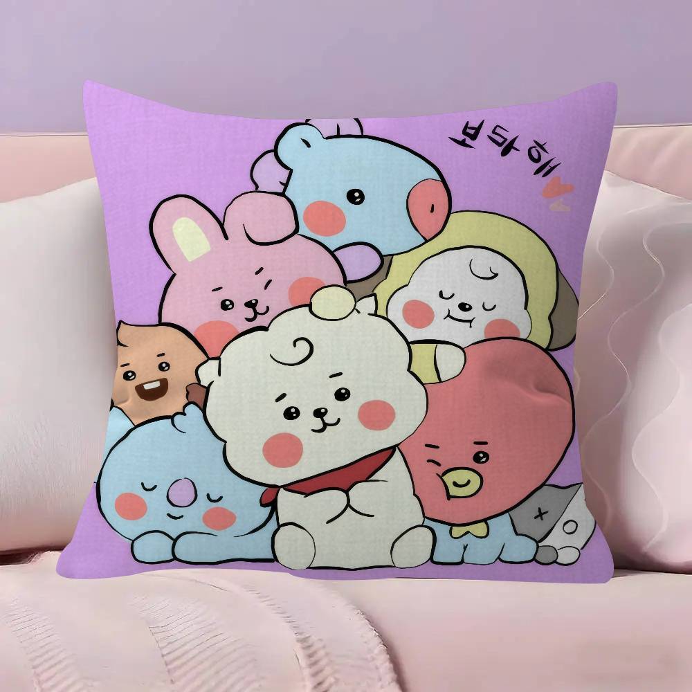 Pillowcase Toon Gift Cushion Cover Bedroom Home Sofa Chair Seat Decor Pillow Case Cute Cartoon Characters B-B-Bt-21