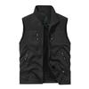 Men's Solid Color Outdoor Multi Pocket Vest Loose Vest Workwear Casual Jacket Vest