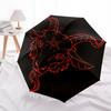 Devil's Horns: Red Devil Head Circle Sticker DecalUmbrella, Portable 3-Fold Compact Umbrella,Christmas Gift ES507