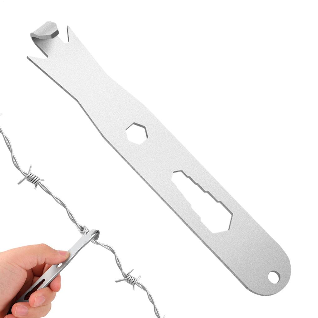 Fencing Tools for Barb Wire Cable Fixer Tightener Stainless Steel Barb Wire Twisting Tool with Hexagonal Holes for High-Strength